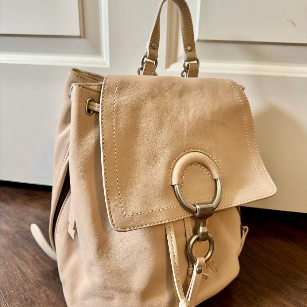 FRYE Tan Leather Backpack